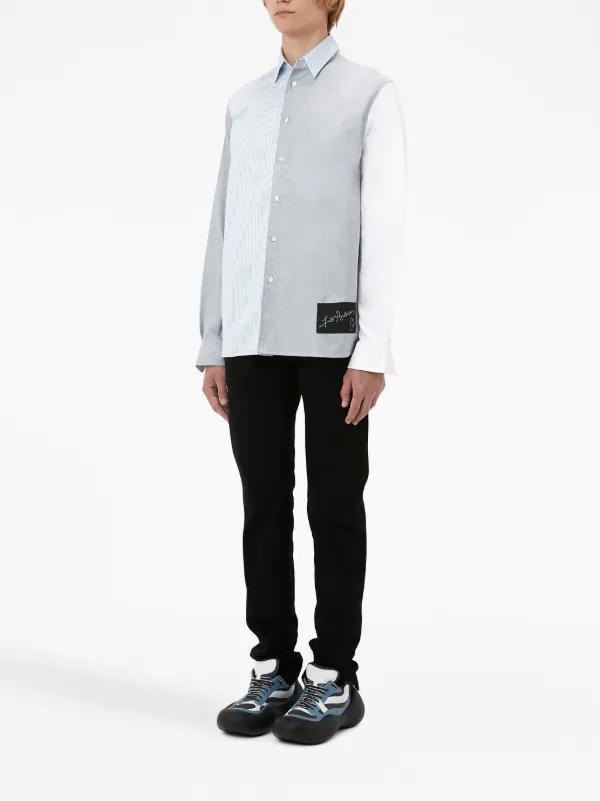 JW Anderson パッチワーク シャツ | ブルー | FARFETCH JP