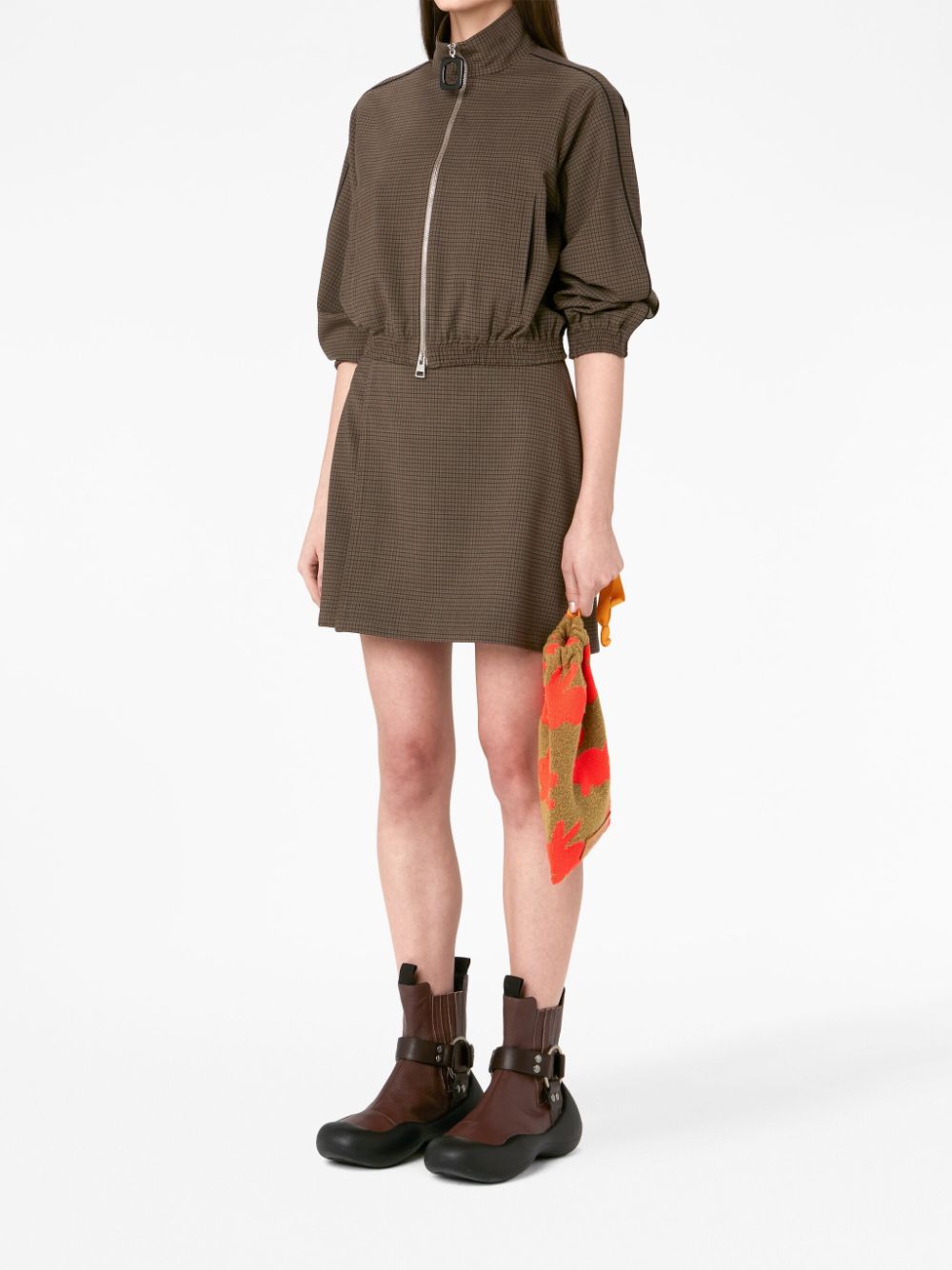 JW Anderson Geruite rok - Bruin