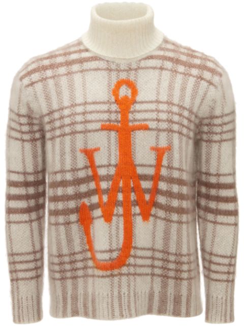 JW Anderson logo-embroidered crew-neck jumper Men