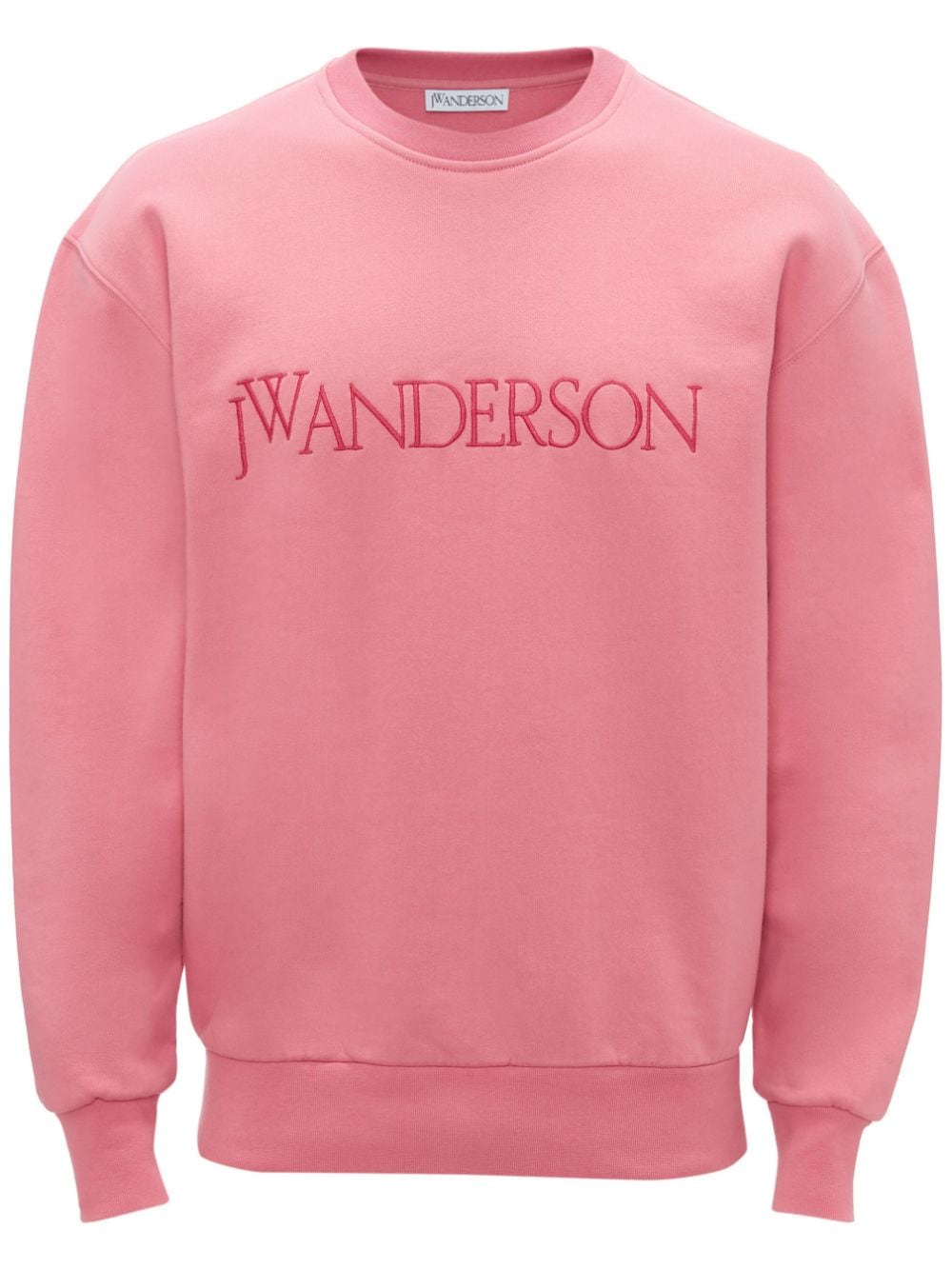 JW Anderson logo-embroidered cotton sweatshirt - Pink