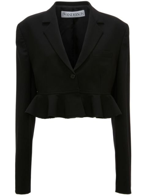 JW Anderson ruffled-trim cropped blazer Women