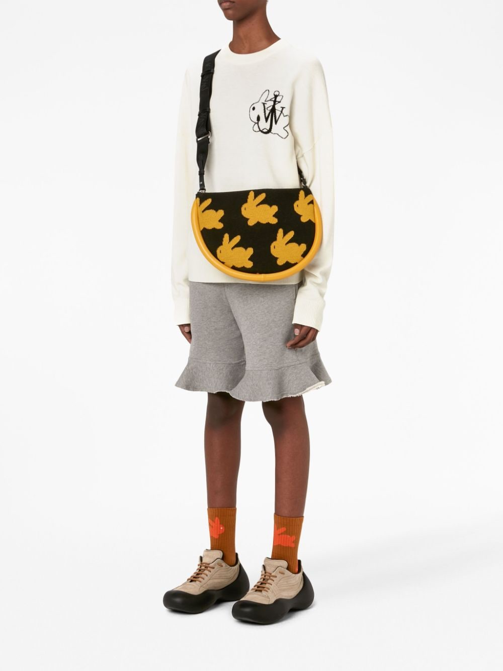 Shop Jw Anderson Logo-embroidered Crew-neck Jumper In White