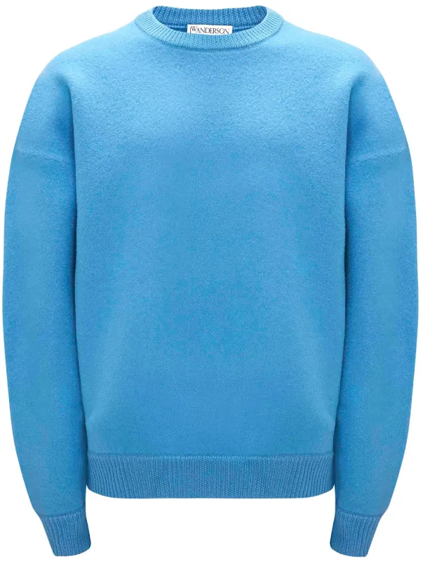 【関税込み】JW Anderson ブルー Can Puller プルオーバー JW Anderson クルーネック プルオーバー | ブルー | FARFETCH JP