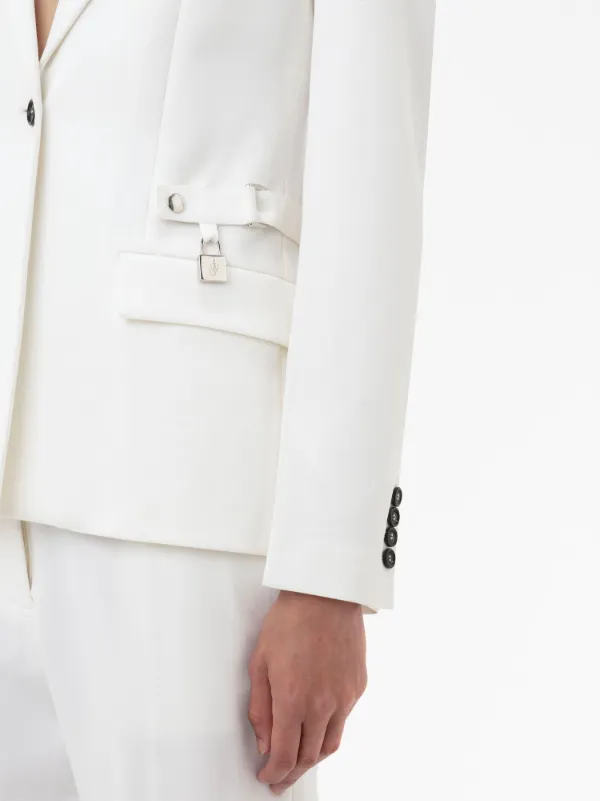 JW Anderson ノッチドラペル ジャケット | ホワイト | FARFETCH JP