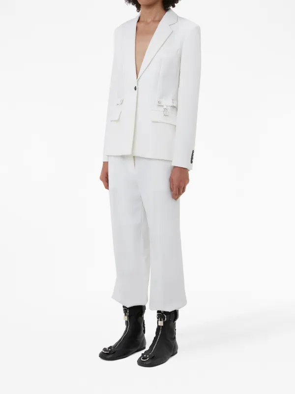 JW Anderson ノッチドラペル ジャケット | ホワイト | FARFETCH JP