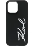 Karl Lagerfeld logo-print iPhone 14 Pro Max case - Black