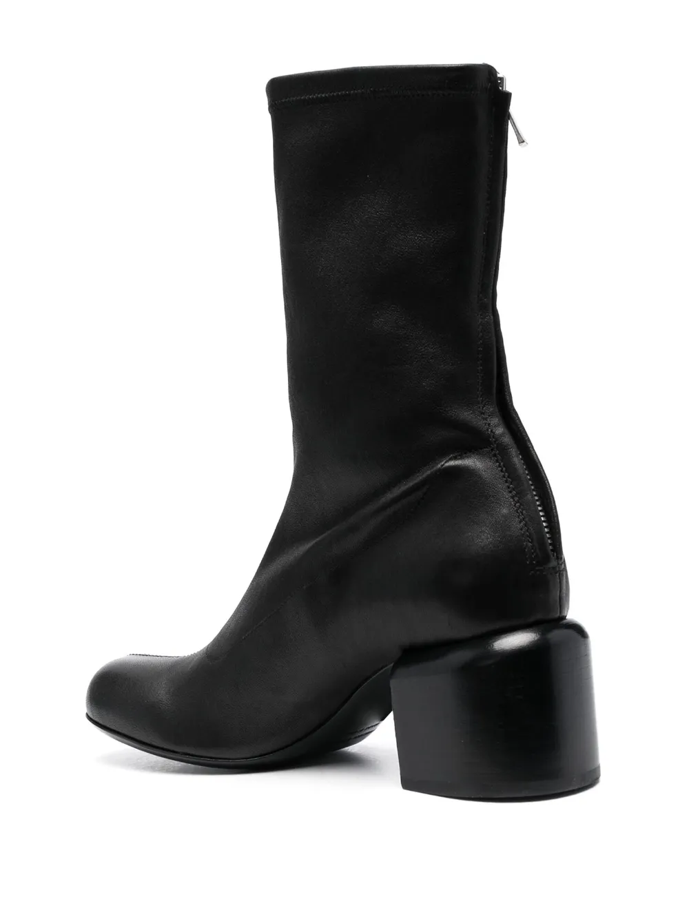 ETHEL 016 皮质中跟中筒靴