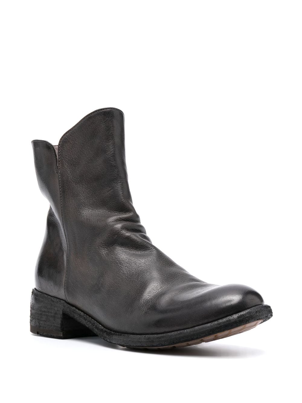Shop Officine Creative Lison 056 Leather Ankle Boots In Brown
