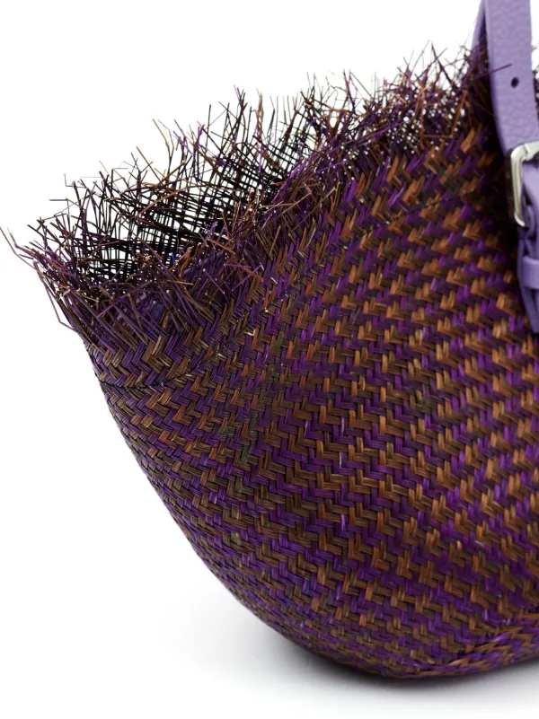 Maison Margiela Recicla Raffia Tote Bag | Purple | FARFETCH