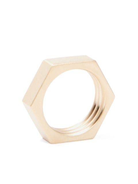 Maison Margiela geometric brushed ring Women