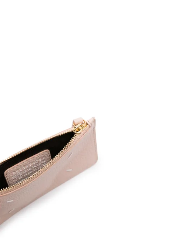 Maison Margiela Recicla Leather Card Holder | Pink | FARFETCH