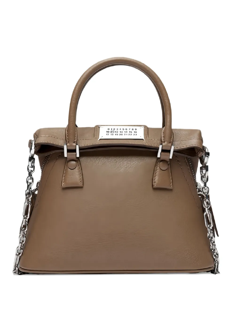 Maison Margiela mini 5AC chain-detail shoulder bag - Marrone