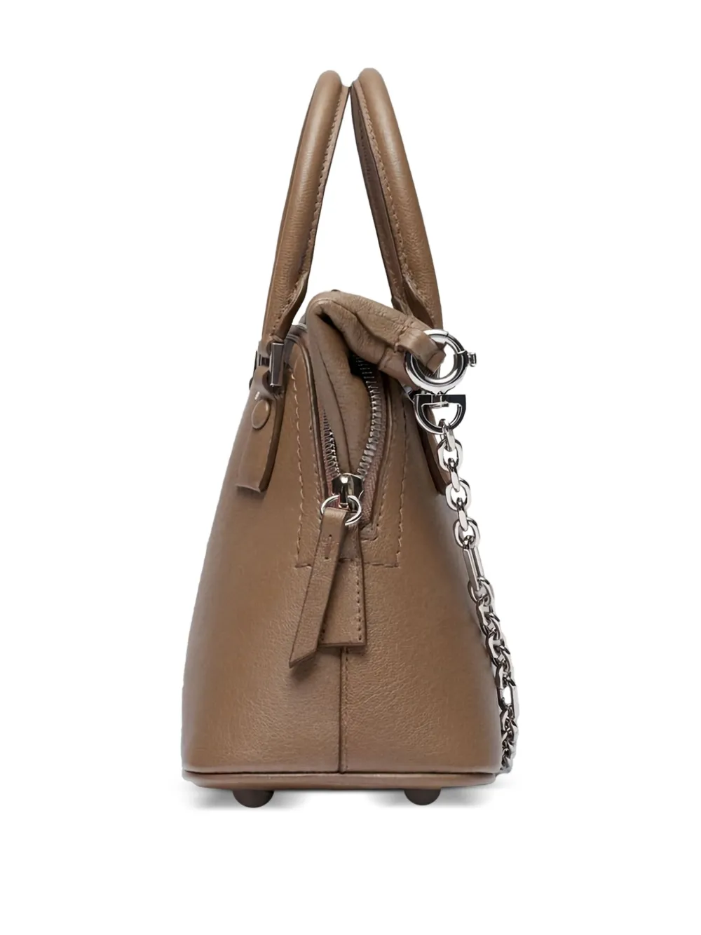 Maison Margiela 5AC mini-schoudertas met kettingdetail Bruin