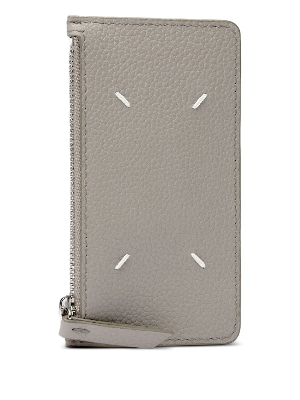 Maison Margiela zip-fastening leather cardholder | Grey | Image 1