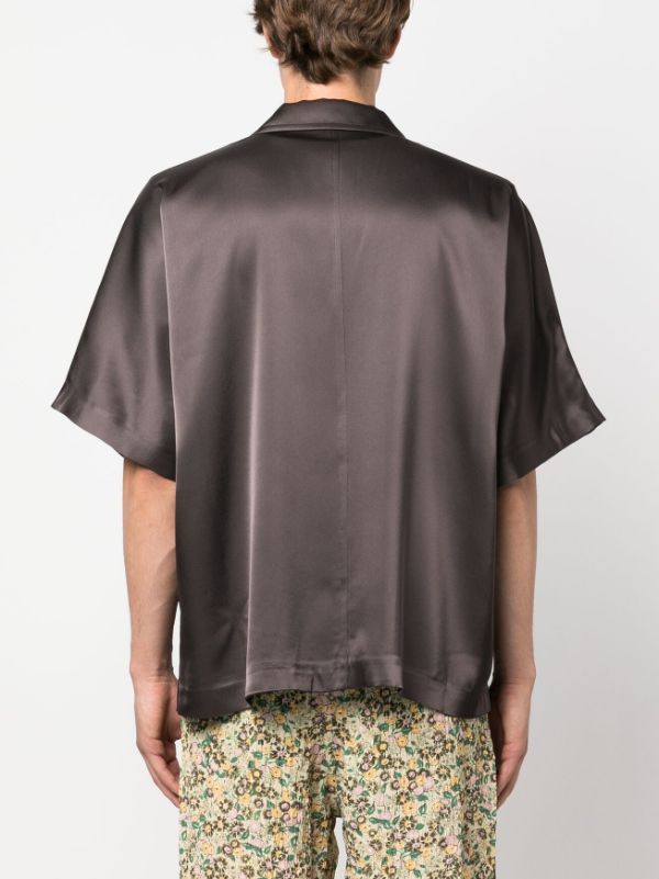 Nanushka cuban-collar self-tie Shirt - Farfetch
