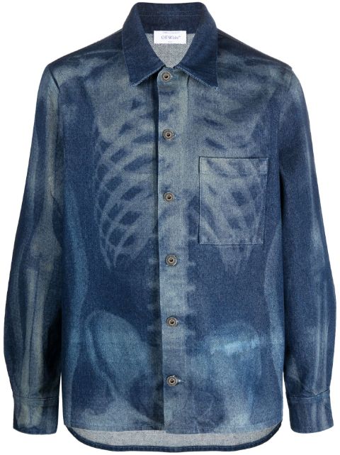 Off-White trompe-l'il-print denim shirt Men