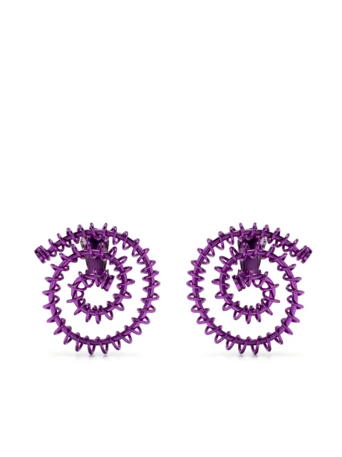Sunnei spiral-bound circular-design earrings