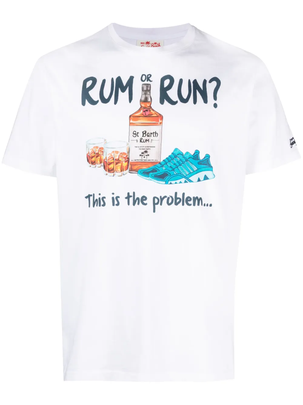 Mc2 Saint Barth Graphic-print Cotton T-shirt In White