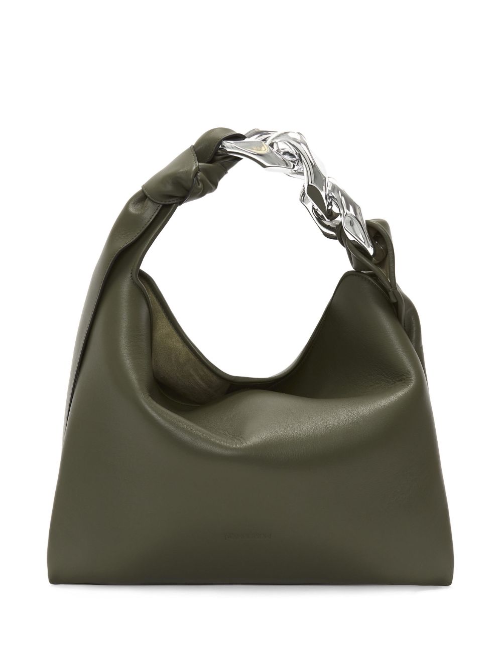 Jw Anderson Small Hobo Leather Shoulder Bag In Green