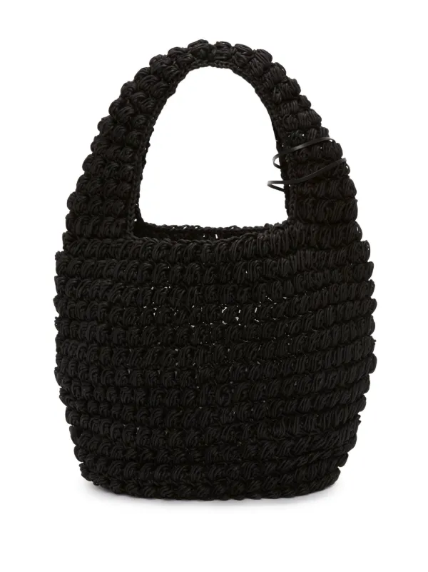 ★J W ANDERSON★ Large Popcorn Tote Bag Black HB0565FA030599 JW Anderson Large Popcorn Tote Bag | Black | FARFETCH