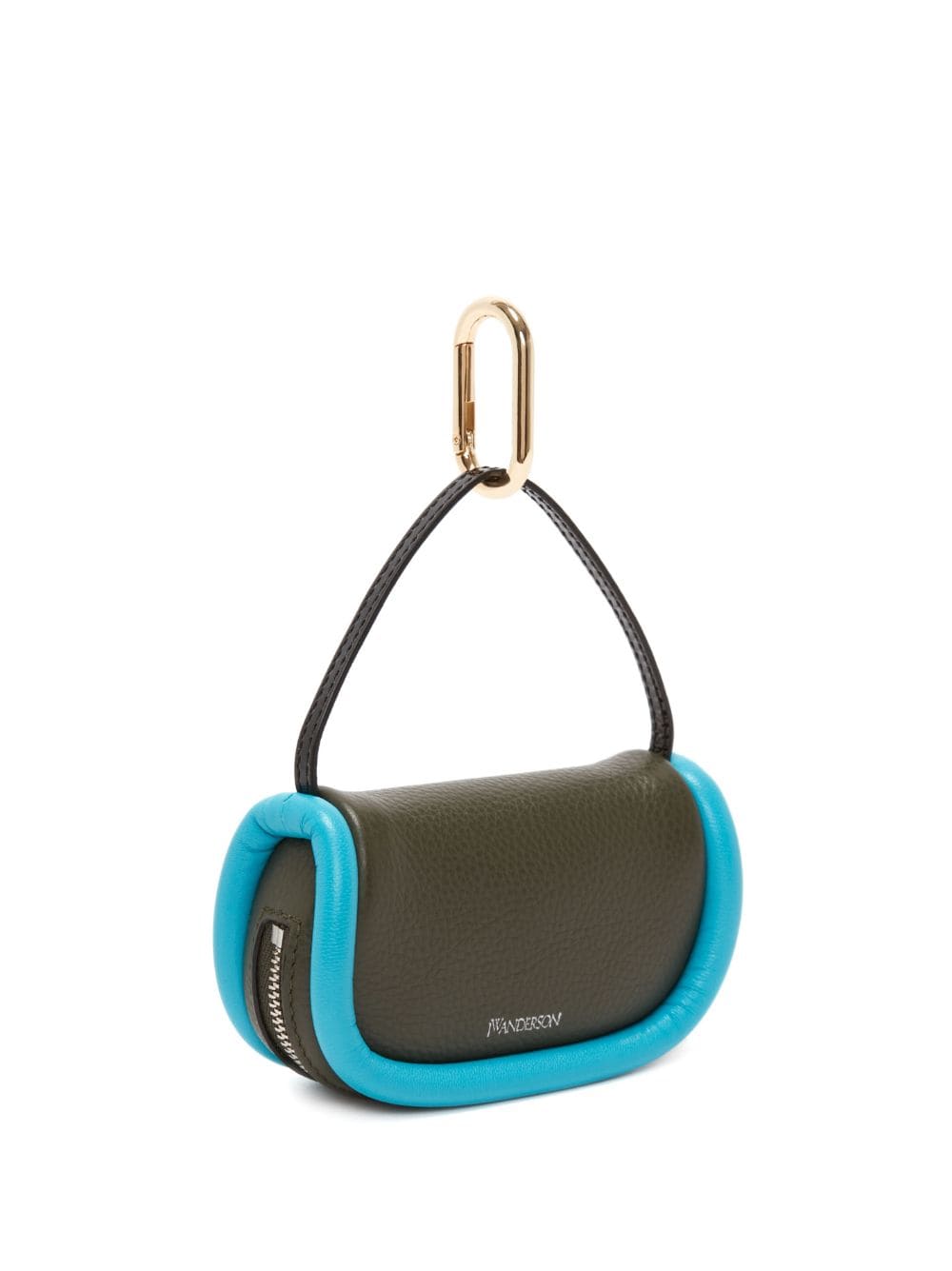 Shop Jw Anderson Bumper-7 Leather Micro Bag In Blue