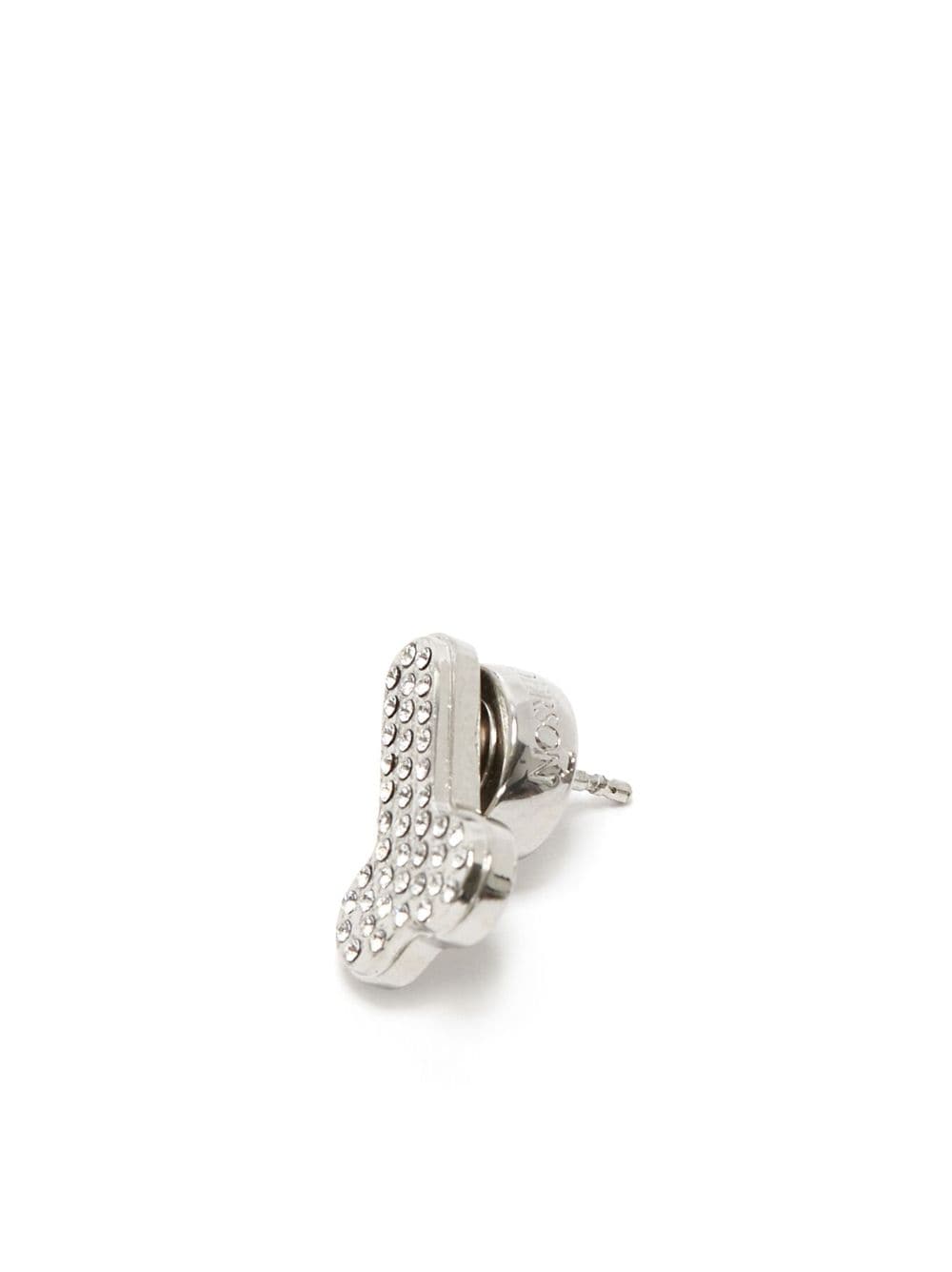 Shop Jw Anderson Crystal-embellished Earring In Silver