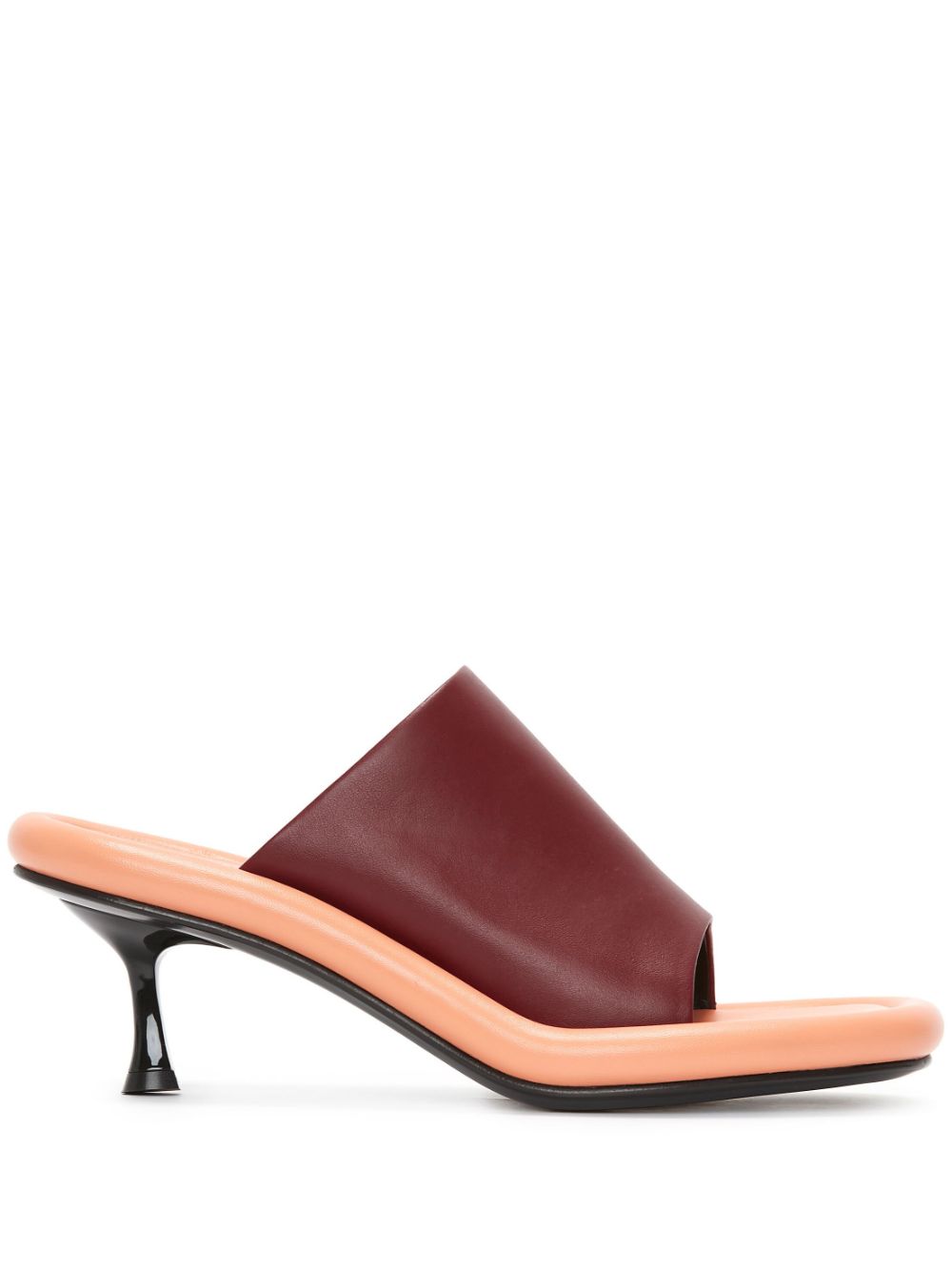 JW Anderson Bumper-Tube leather kitten-heel mules - Brown