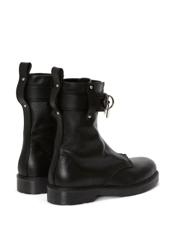 JW Anderson パドロック コンバットブーツ | ブラック | FARFETCH JP