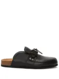 JW Anderson padlock leather mules - Black