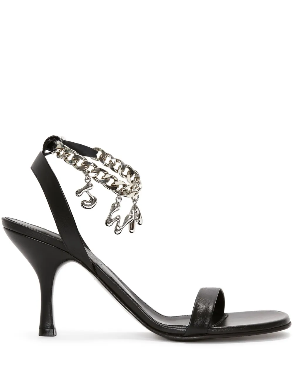 JW Anderson Charms 80mm leather sandals Black