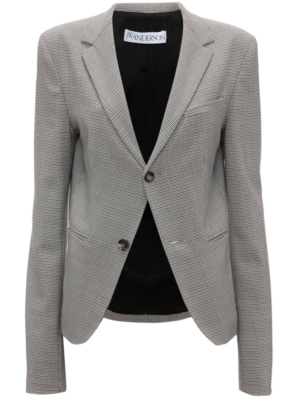 JW Anderson Shrunken check-print blazer - Grey