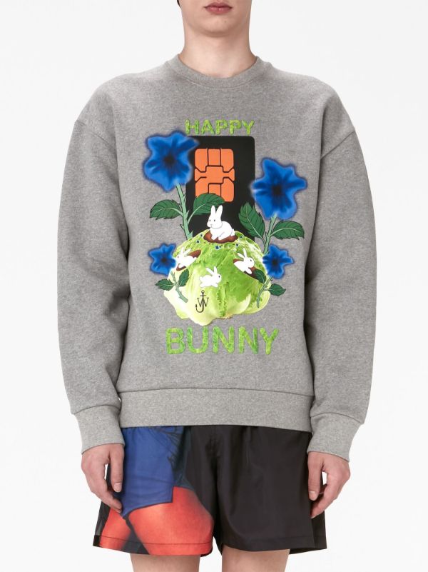 JW Anderson graphic-print Cotton Sweatshirt - Farfetch