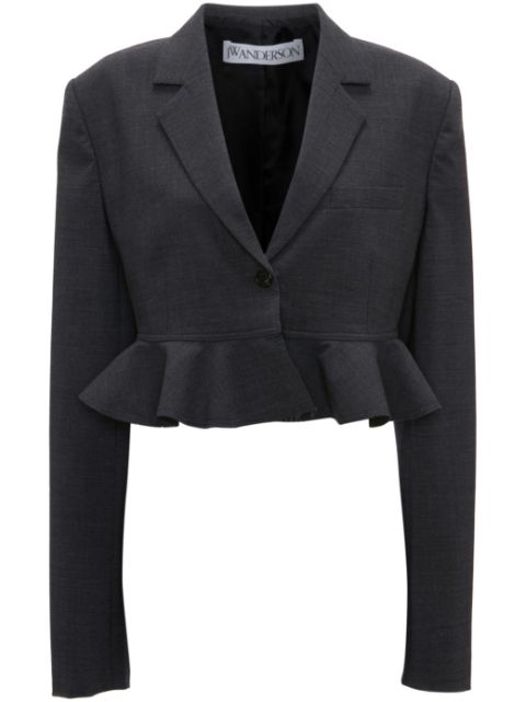 JW Anderson ruffled-trim cropped blazer Women