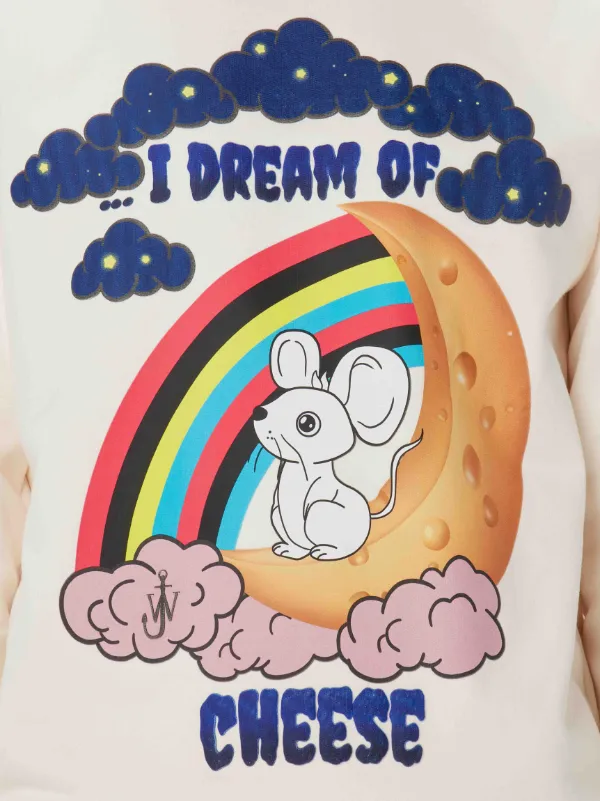 JW Anderson I Dream Of Cheese Cotton Sweatshirt | White