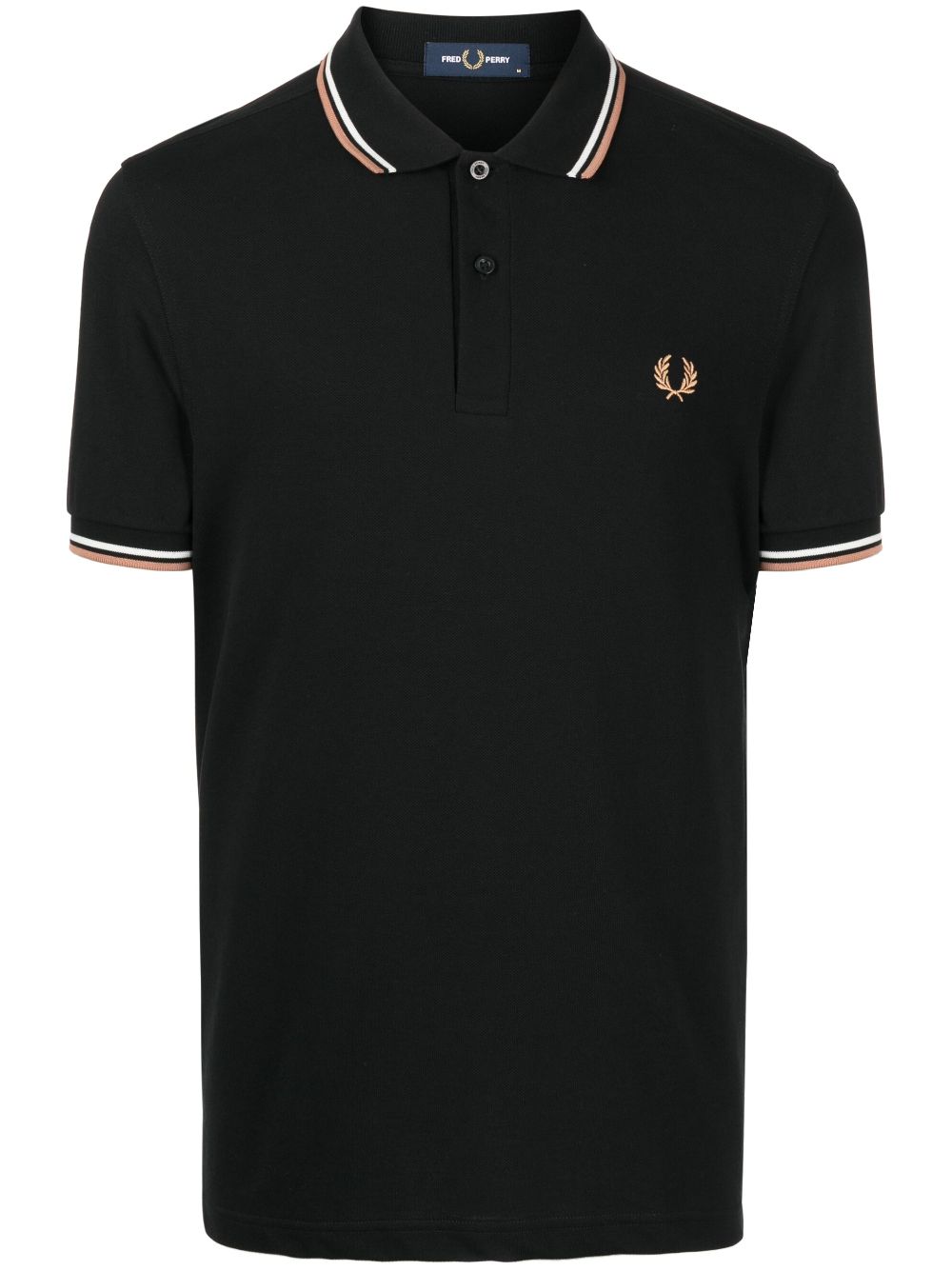 Fred Perry Embroidered-logo Polo Shirt In Black
