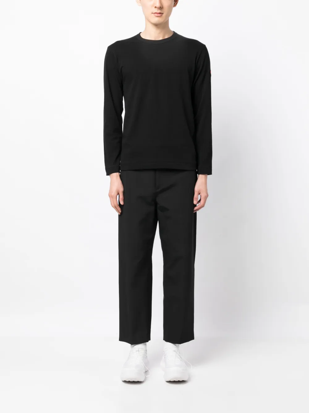 Comme Des Garçons Play T-shirt met hartpatch - Zwart