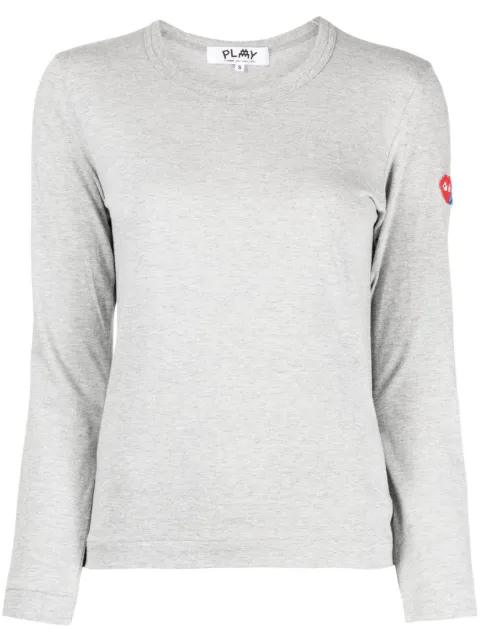 Comme Des Garçons logo-patch long-sleeve T-shirt