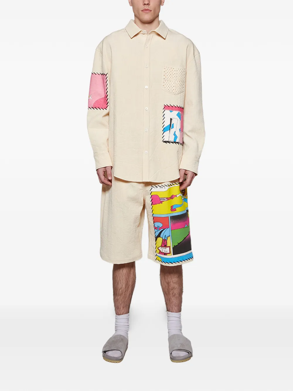 The Elder Statesman buttoned shorts | Tailored Shorts | Image 2