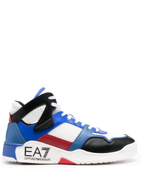 Ea7 Emporio Armani colour-block high-top sneakers
