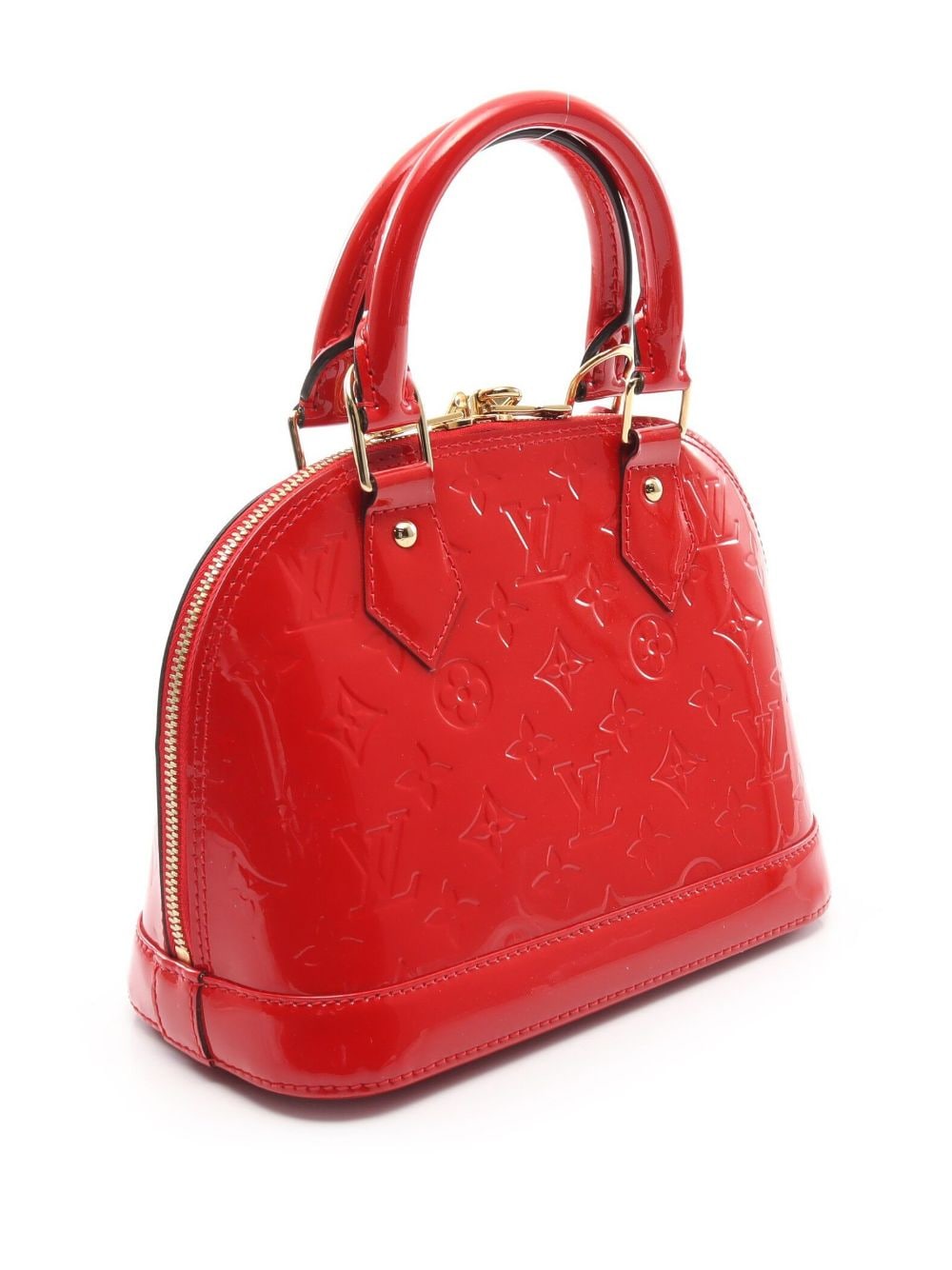Louis Vuitton mini Alma bag in two-tone patent leather with