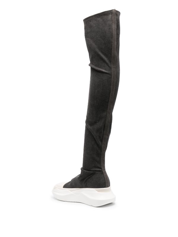 Rick Owens DRKSHDW Abstract Stockings Denim Boots - Farfetch