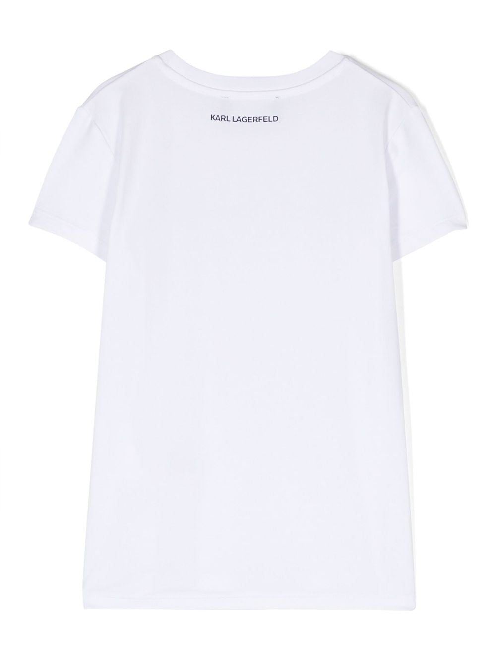 Karl Lagerfeld Kids T-shirt met bloemenprint Wit