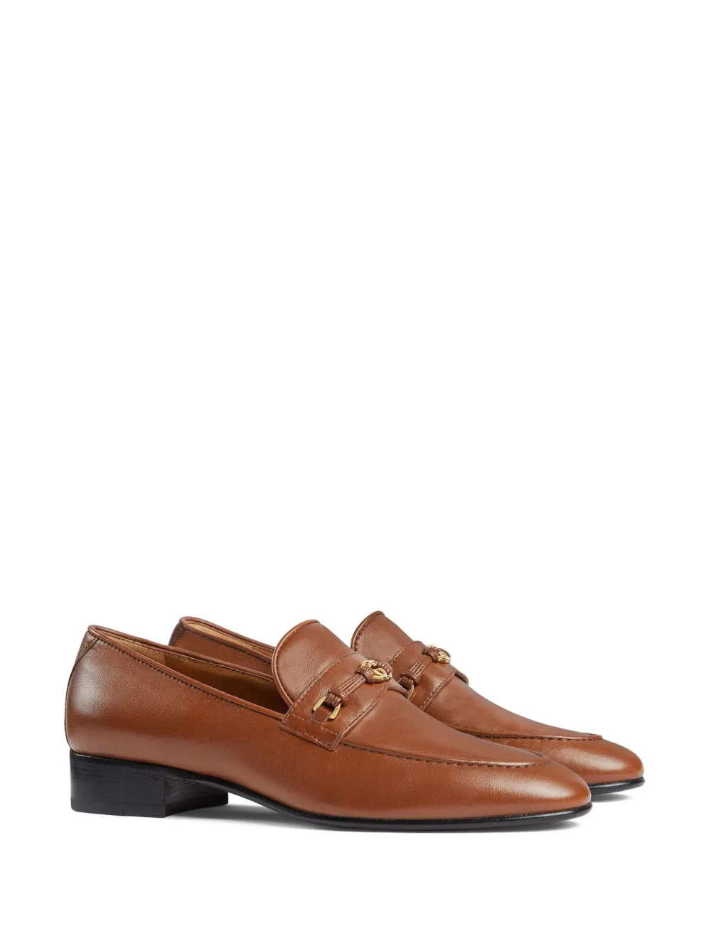 Gucci Horsebit loafers met GG-logo - Bruin
