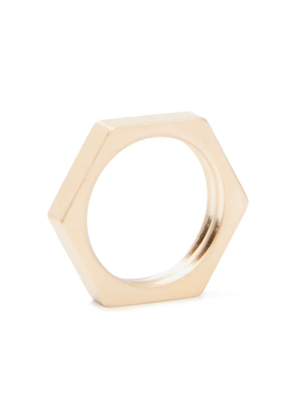 Maison Margiela Polished Geometric Ring In Gold
