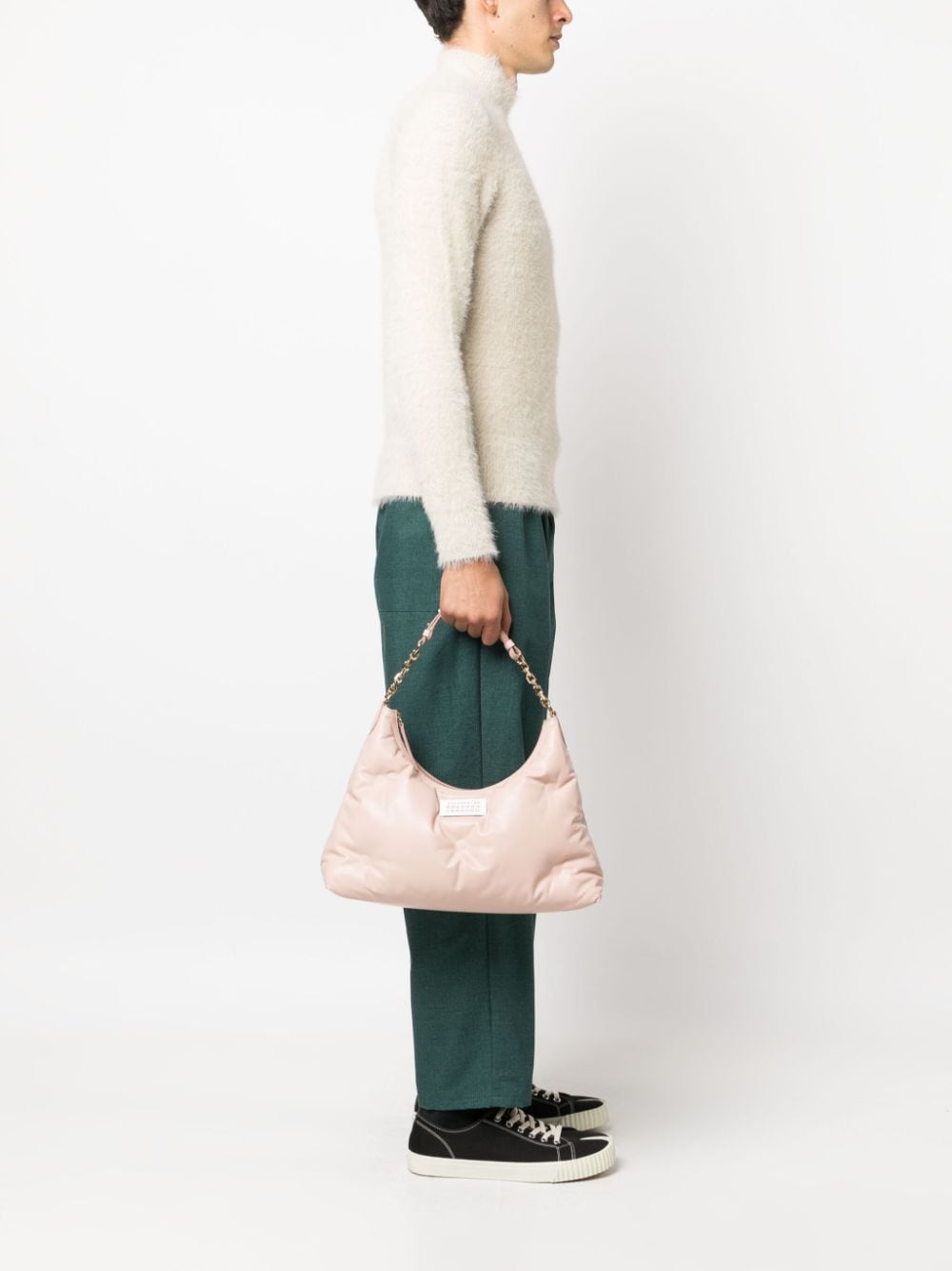 Shop Maison Margiela Medium Glam Slam Shoulder Bag In Pink