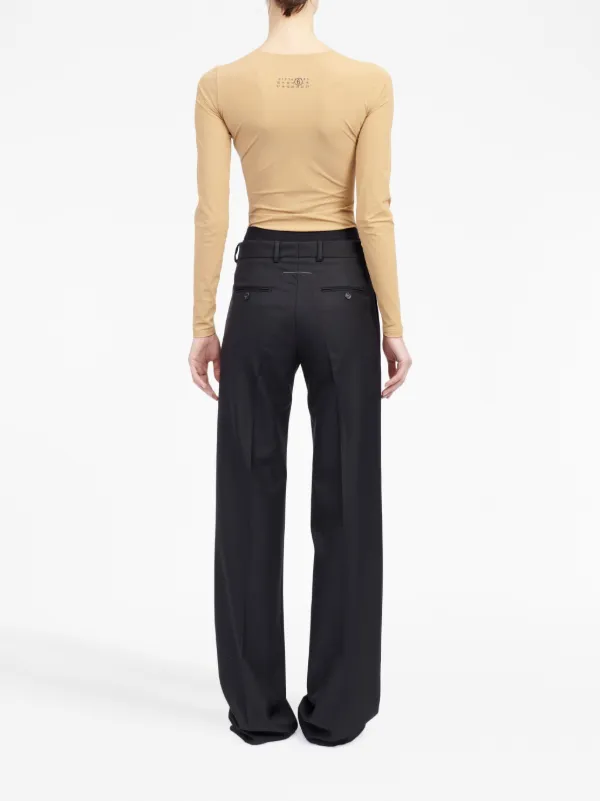 MM6 Maison Margiela double-layer Tailored Trousers | Black