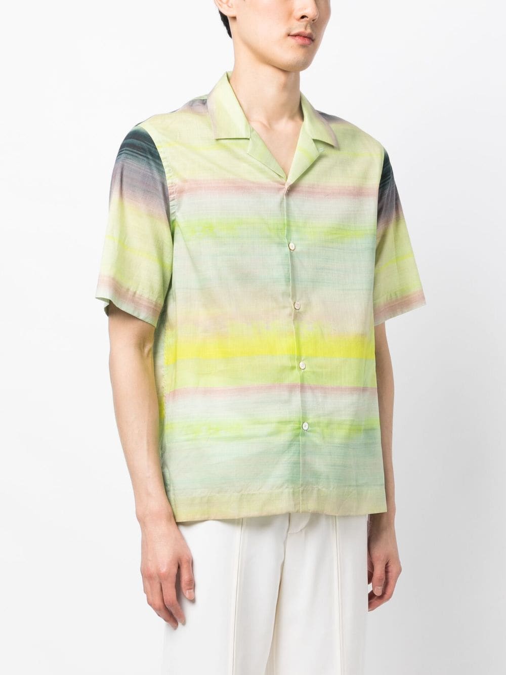 Shop Paul Smith 'untitled Stripe' Short-sleeve Shirt In Green