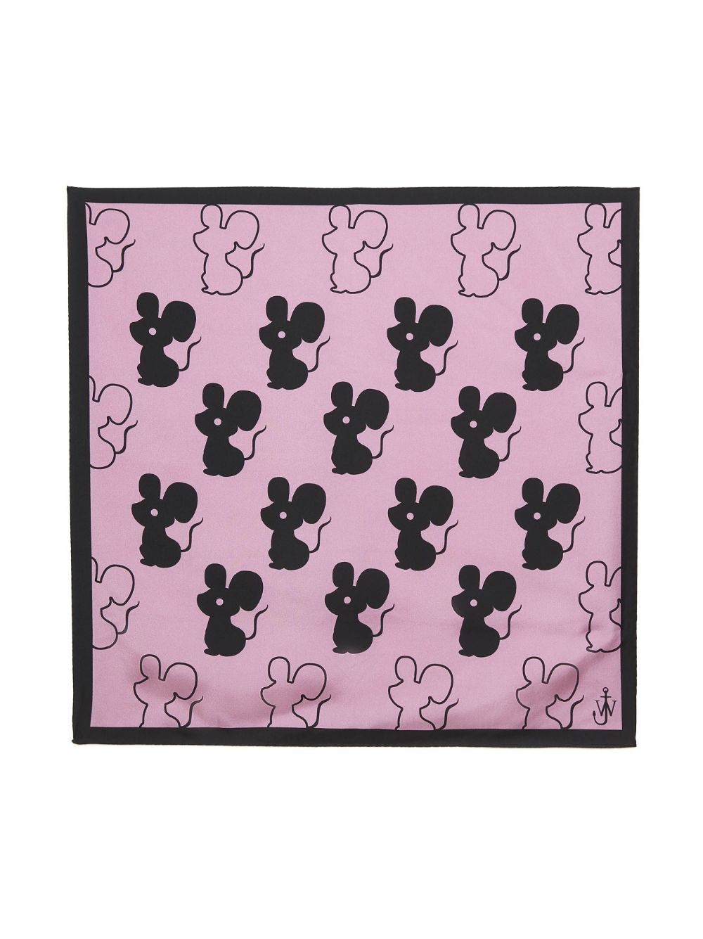 Mouse-print silk scarf