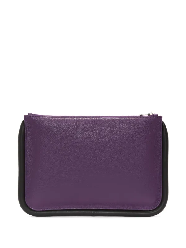 JW Anderson Large Bumper Leather Pouch Purple FARFETCH IE