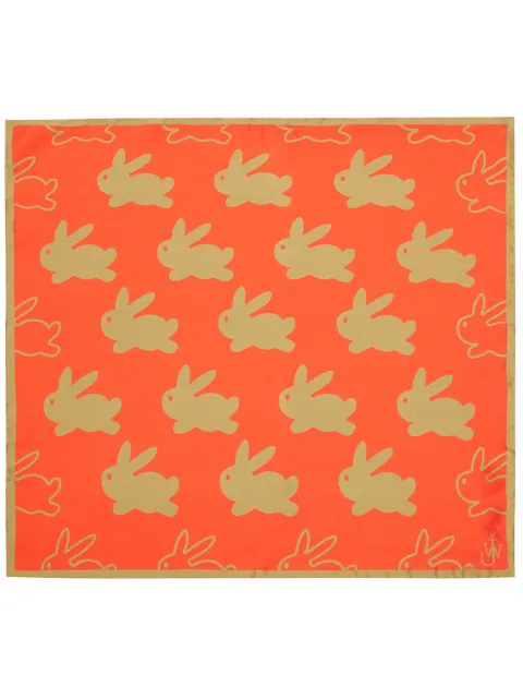 JW Anderson bunny-print silk scarf